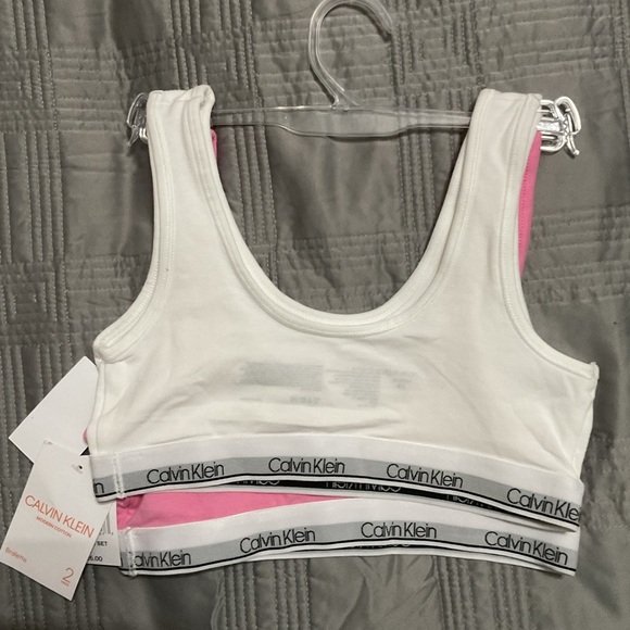 Calvin Klein Girls' Modern Cotton Bralette 2 Pack Size Med (7-8) NWT - Picture 2 of 3